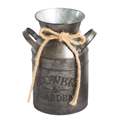 Jarrón De Lata De Leche, Cubo De Flores, Maceta De Hierro Galvanizado, Casa De Campo, Patio, Decoración De Jardín