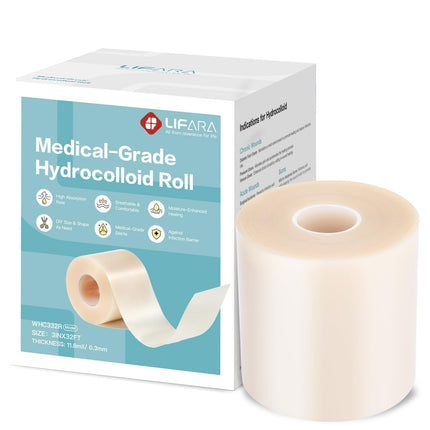 Rollo hidrocoloide para cuidado de heridas LIFARA, recortable a medida, 0.3 mm