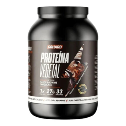 Proteína Vegetal 1kg - 33 Servicios - Chocolate Brownie