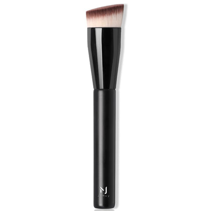 Brocha de maquillaje M J JOMAY con la parte superior plana de cerdas veganas para kabuki