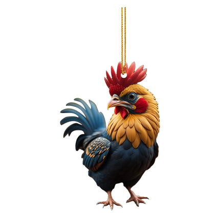 Adorno Colgante De Pollo De Dibujos Animados Decorativo Para Pared De Cumpleaños De Boda Azul Y Amarillo