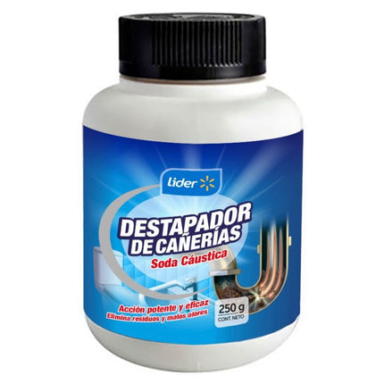 Destapador de Cañerías Líquido Soda Cáustica Botella, 250 g