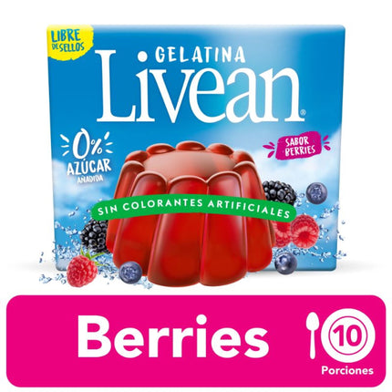 Gelatina Berries Caja, 22 g - Livean | Apishop