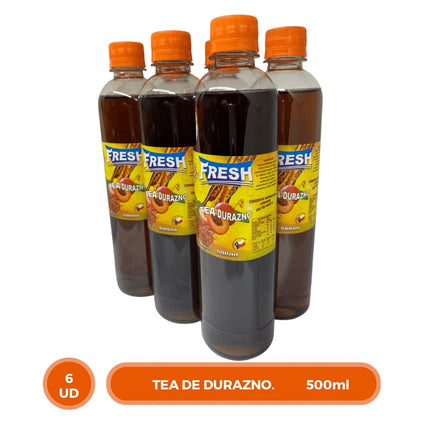 Té Helado Negro Sabor Durazno Sixpack 500ml