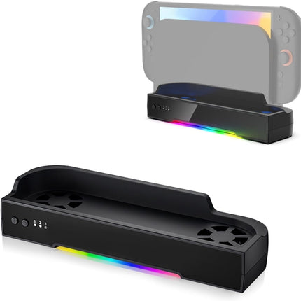 Dock de ventilador de refrigeración con soporte de pared para Nintendo Switch 2 - Base de refrigeración Plug & Play