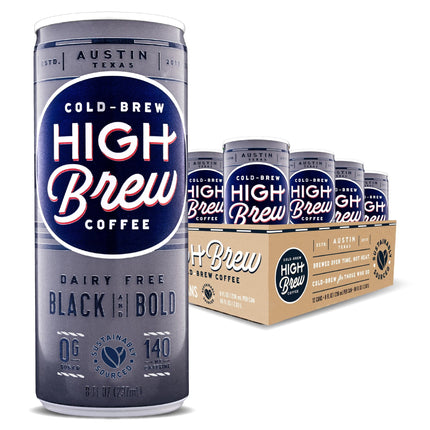 Café Cold Brew High Brew Black & Bold con cafeína, 240 ml