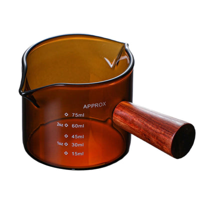 Taza De Espresso De Vidrio Taza De Café De Leche De Doble Boca Taza Medidora De Chupito Ámbar