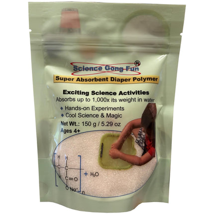 Pañal superabsorbente de polímero Science Gone Fun, 150 g