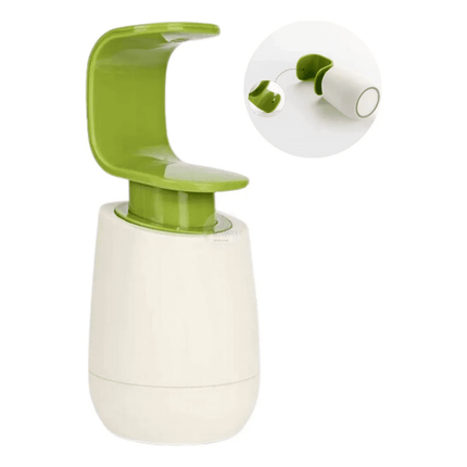 Dispensador De Jabón Líquido Portátil Cocina Baño Blanco Con Verde