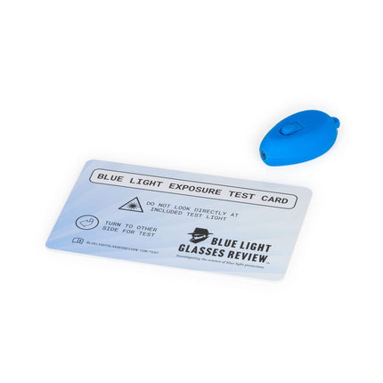 Kit de prueba para gafas de luz azul para verificación personal