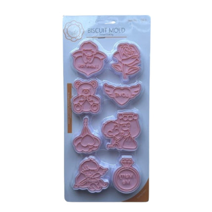 Cortador Galletas San Valentin Estampada 8 Diseños