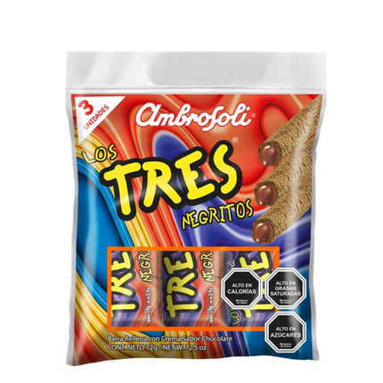 Galletas Tres Negritos Sabor Chocolate, 72 g