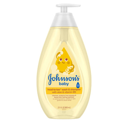 Jabón y champú Johnson's de pies a cabeza con aloe, 800 ml