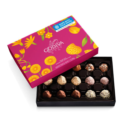 Caja de regalo de primavera con trufas exclusivas de Chocolate Godiva, 15 unidades