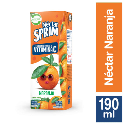Néctar Tetra Pack naranja, 190 ml