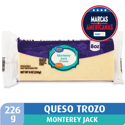 Queso Monterey Jack Trozo Coctel, 226 g