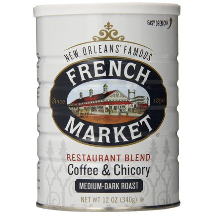 Café molido French Market Café y achicoria, lata de 340 ml