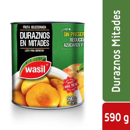 Duraznos en Mitades Tarro, Drenado 340 g - Neto 590 g
