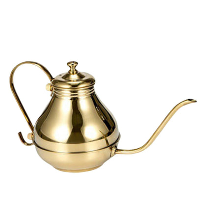 Hervidor De Café Por Goteo Para Exteriores, Cafetera De Goteo Para Interiores, Tetera De Cuello De Cisne Dorada
