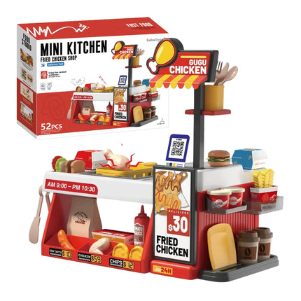 Cocina de Juguete Tienda Pollo Frito 52 Piezas Infantil