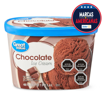 Helado Chocolate Pote, 1,4 L - Great Value | Apishop