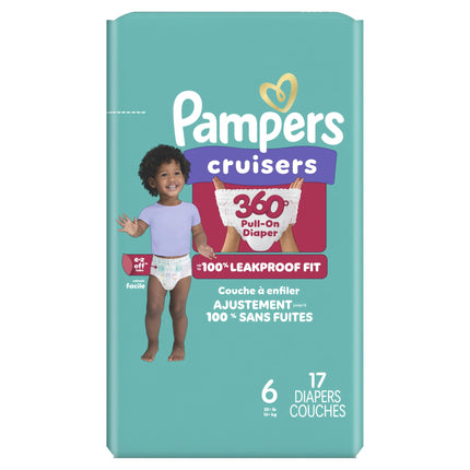 Pañales Pampers Cruisers 360 Talla 6 17 unidades a prueba de fugas