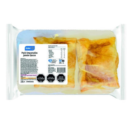 Pack 2 Empanadas Hoja Jamón Queso 2 Un, 240 g