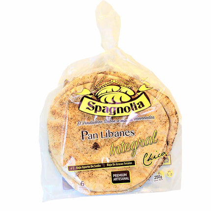 Pan Libanes Integral 6 Un, 250 g