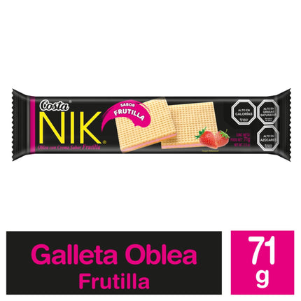 Galletas Nik Frutilla Bolsa, 71 g