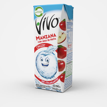 Agua Saborizada Manzana Caja, 190 ml