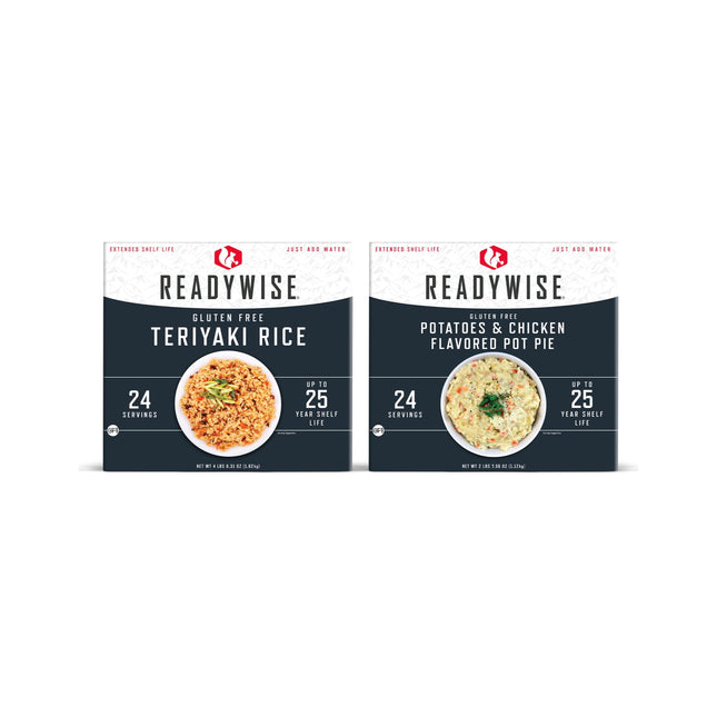 Suministro de Alimentos de Emergencia ReadyWise 48 Porciones Sin Gluten