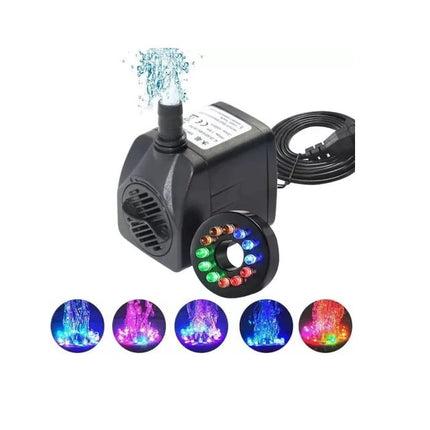 Bomba De Agua Sumergible 12 Luces Led Pileta Acuario Koi