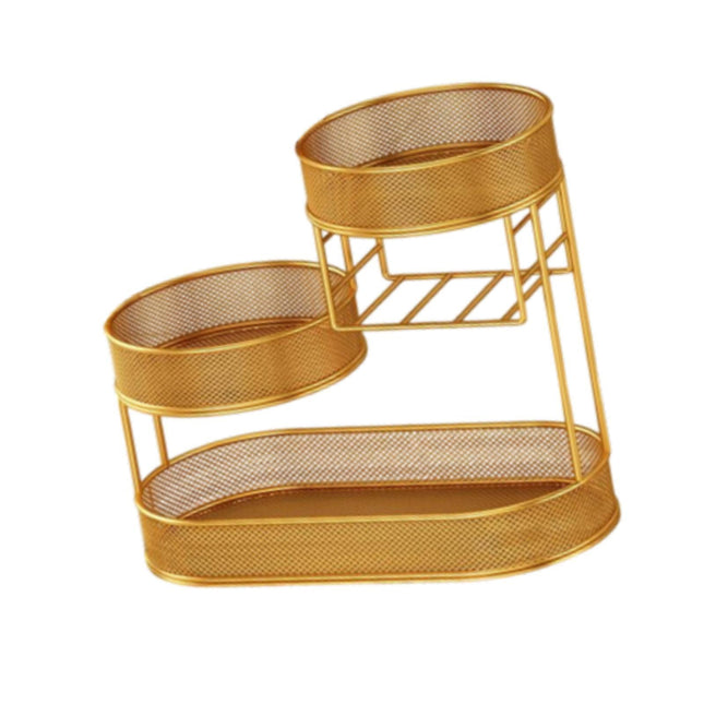 Cesta De Frutas Sirviendo La Bandeja Baneta De Pan Rack De Vegetales Para Pan Veggie Cebolla Oro
