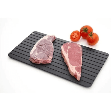 Tabla Plancha Descongeladora De Carne Pescado Todo Liso Negro