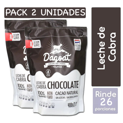 Pack Leche de Cabra en Polvo Chocolate 400grs x2
