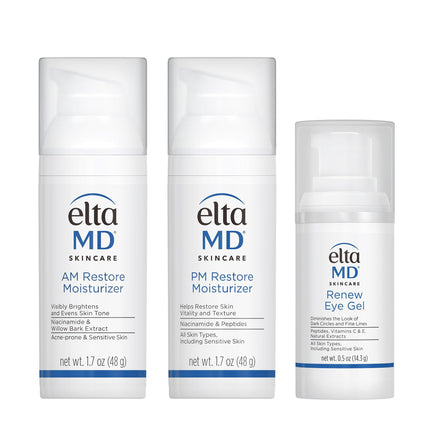 Kit de cuidado de la piel EltaMD AM Restore PM Restore Hidratantes faciales