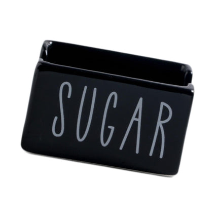 Organizador De Sobres De Azúcar De Cerámica Para Barra De Café, Despensa, Mesa De Oficina, Color Negro
