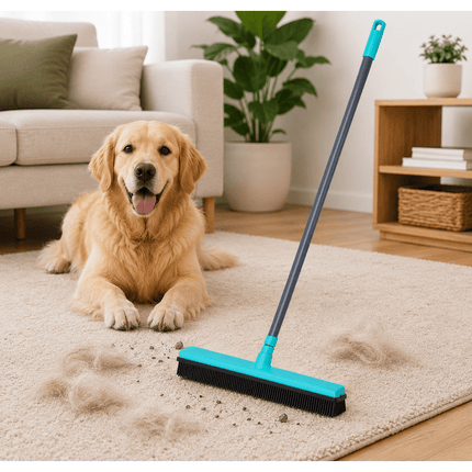 Escobillón de Goma Elimina Pelusas Pelos De Mascotas Mango Extensible