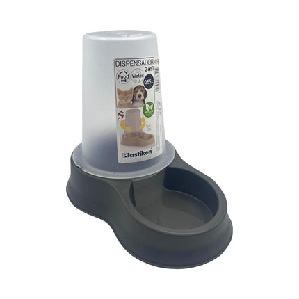 Dispensador Mascota Agua Y Comida 0,65 L Negro Negro Tamaño Único