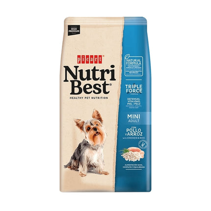 Nutribest Para Perros Adultos Minis Pollo Y Arroz 3 Kg.