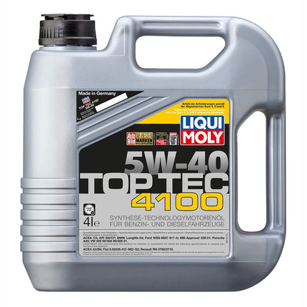 Aceite Liqui Moly Top Tec 4100 5W-40 4 lt