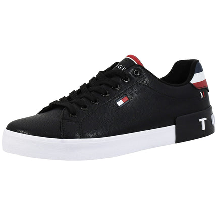Zapatilla Tommy Hilfiger Rezz para hombre negra de piel vegana
