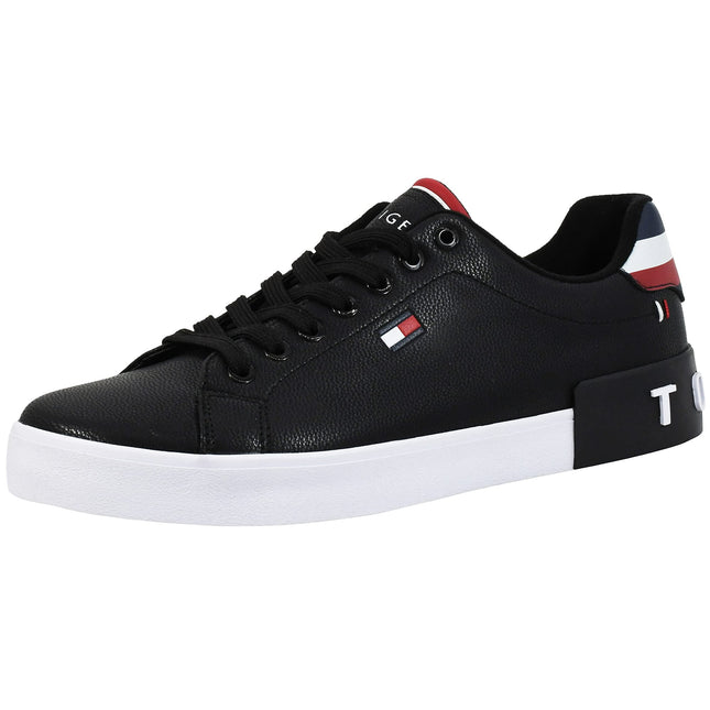 Zapatilla Tommy Hilfiger Rezz para hombre negra de piel vegana