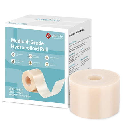 Rollo de hidrocoloide para cuidado de heridas LIFARA, recortable a la medida, 0.3 mm