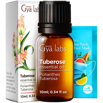 Aceite esencial Gya Labs Tuberose, 10 ml, para cabello, piel y difusor