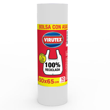 Bolsa de Basura Blanca 50x65 cm Con Asas, 10 Un