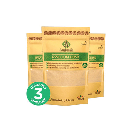 Pack 3,  Psyllium Husk 200gr