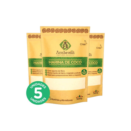 Pack 5, Harina de Coco 500gr