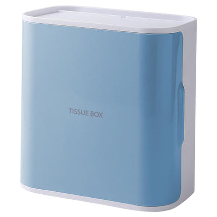 Portarrollos Doble Para Papel Higiénico, Estante De Almacenamiento Para Baño, Montado En La Pared, Azul
