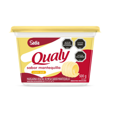 Margarina Vegetal Sabor Mantequilla, 500 g - Qualy | Apishop